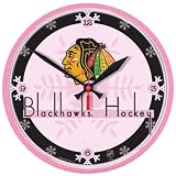 Chicago Blackhawks Wall Clock (Pink)
