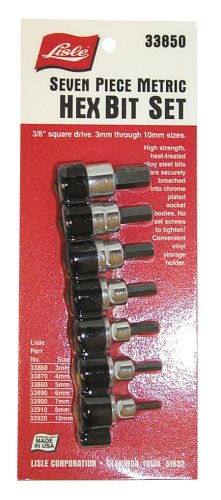 Hex Bit Socket Set - Metric, 7 Pc. - 33850 - Lisle - LIS33850