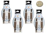 Mitten Clips - With Metal Snowman Clip Design (TAN) - Great for back to School -4 PK