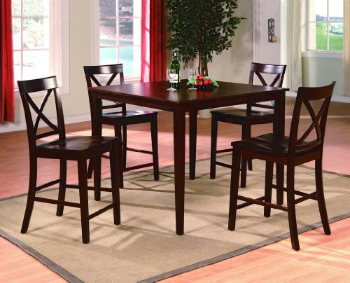 Theodore 5-piece Counter Height Table Set By Crown Mark Furniture Theodore 5-piece Counter Height Table Set By Crown Mark Furniture