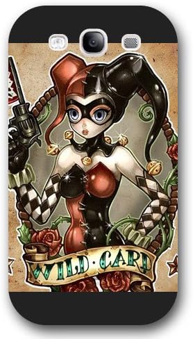 UniqueBox Harley Quinn Custom Phone Case for Samsung Galaxy S3, DC comics Harley Quinn Customized Samsung Galaxy S3 Case, Only Fit for Samsung Galaxy S3 (Black Frosted Shell)