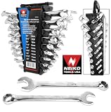 18 Pc Neiko Crv Open End Boxed Wrench Set SAE & MM