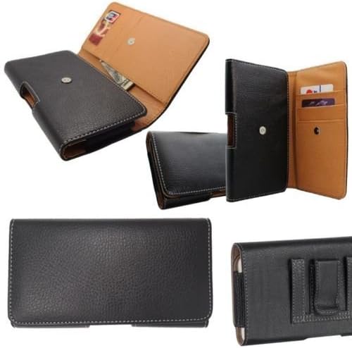 LG G5 Leather Case, ANiceSeller Leather ID Wallet Belt Clip Holster for LG G5 H868 (Black)
