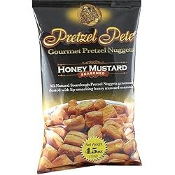 Pretzel Pete Gourmet Pretzel Nuggets, Honey Mustard, 4.5-Ounce Bags (Pack of 15)