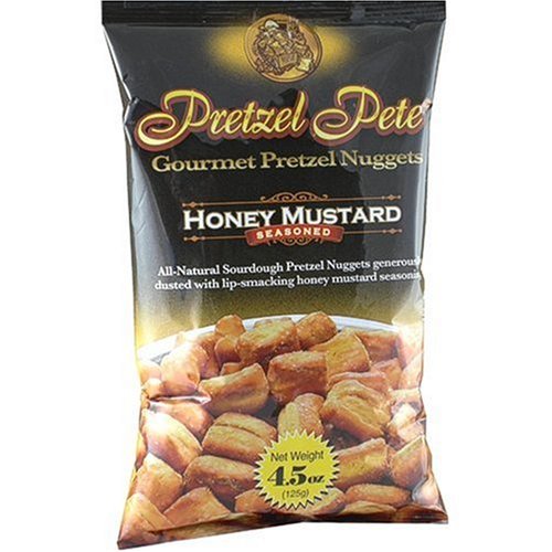 Pretzel Pete Gourmet Pretzel Nuggets, Honey Mustard, 4.5-Ounce Bags (Pack of 15) by Pretzel Pete