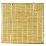 51qnSXoUTTL. SL160  Matchstick Roll Up Blinds in Natural Width: 48