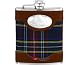 Hip Flask 6oz Stainless Steel Tartan Leather Bound With Funnel