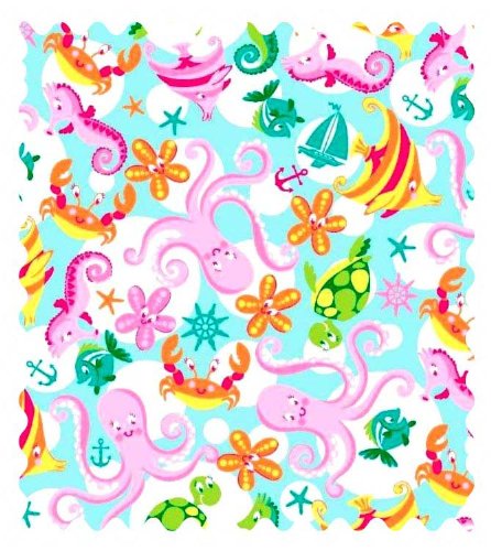 SheetWorld Sea Creatures Fabric - By The Yard