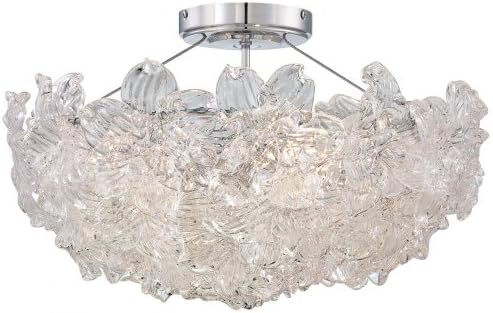 Chrome 4 Light Semi-Flush Ceiling Fixture from the Bella Flori Collection Model-N6630-77