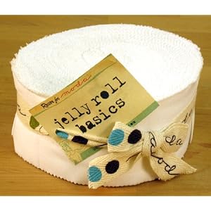 Moda-BELLA-SOLIDS-WHITE-Jelly-Roll-2-5-Fabric-Strips-9900JR-98