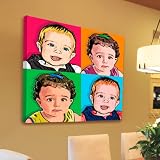 Warhol style pop art pictures on canvas from kids photos 20