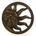 Sun Cast Iron Wall Art Sculpture Indoor Outdoor