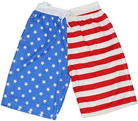 PALLION® Couples American Flag Print Beach Shorts US Seller (XX-Large, Men)