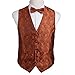 EGE2B.01 Multiple Colors Paisley Microfiber Vest Pre-tied Bow Tie Set By Epoint