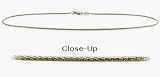 14 Karat Yellow Gold 9 Inch Snake Style Anklet