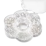 KnorrPrandell 6049101 - Sortimentsbox Blume, 6 Sorten, 90 g, Wachskordel in Box, wei&szlig; transparent handgefertigt