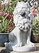 Large Right Facing Lion Garden Sculpture / Ornament - White Stone