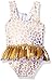 Candlesticks Girls' Gold Kitty One Piece Swimsuit