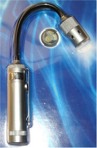 3-LED POCKET FLASHLIGHT + Magnetic Base + 4 AG13 Button Cell Batteries by Power Source