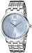 GUESS Men's U0716G1 Classic Silver-Tone Watch with Sky Blue Dial