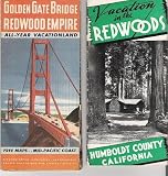 Search : Golden Gate Bridge--Redwood Empire All-Year Vacationland / Vacation in the Redwoods: Humboldt County California (2 separate brochures)