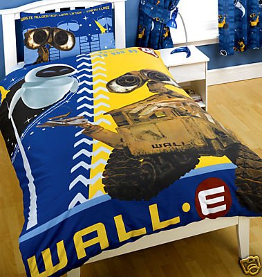 Wall E Disney Pixar Blue Single Duvet GLOW IN THE DARK