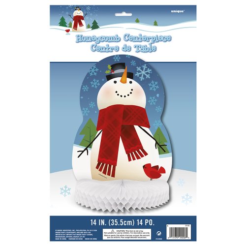 Joyful Snowman Honeycomb Centerpiece