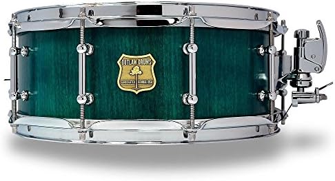 OUTLAW DRUMS Poplar Stave Snare Drum with Chrome Hardware 14 x 5.5 in. Emerald Cove