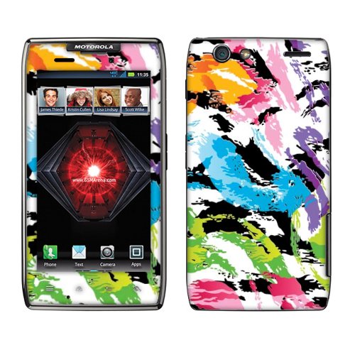 Fincibo (TM) Motorola Droid Razr Maxx XT913 XT916 XT912M Accessories Skin Vinyl Decal Sticker - Colorful Splash 2