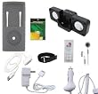 9 Items Premium Accessory Combo Apple Ipod Nano Chromatic 4th Generation 8gb, 16gb Series: Smoke Silicone Skin Case Cover, USB 2in1 Data Sync Cable, Car Charger, Wall / Travel / AC Adapter Charger, 3.5mm Stereo Headset, Armband, Black Portable Foldable Speaker Dock, Earbud Caps with 3 different sizes and Screen Protector