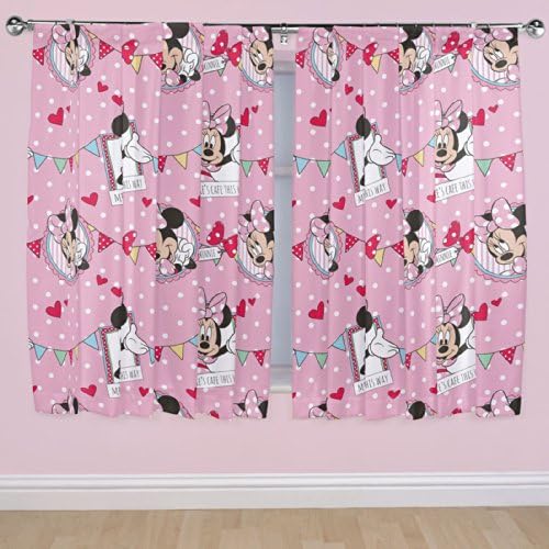 Disney 54-inch Minnie Mouse Cafe Curtains, Multi-Colour