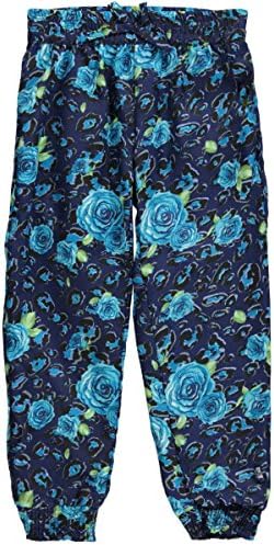 Star Ride Little Girls' "Flower Leopard" Jogger Pants - navy, 5 - 6