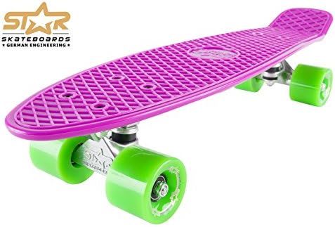 Retro Cruiser Penny-style Star Skateboard Diamond Class Purple & Green