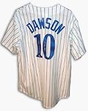 Andre Dawson Autographed Montreal Expos Pinstripe Jersey Inscribed with 77 NL ROY