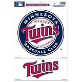MINNESOTA TWINS REMOVABLE CAR TRUCK WINDOW WALL DECAL SET (2)