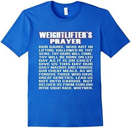 Men's weightlifter Tshirt  Small Royal Blue