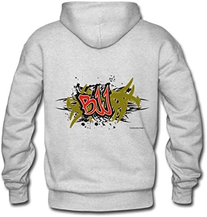 Tuf Dude Men's Jiu Jitsu BJJ Graffiti Hoodie S Grey