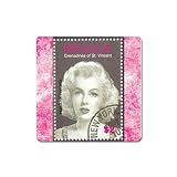 Magnet Square of Marilyn Monroe Bequia Stamp - Grenadines of St. Vincent (Andy Warhol)