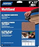 Norton 47740 Multisand Sandpaper 80 Grit, 9-Inch x 11-Inch, 5-Pack [並行輸入品]