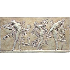 Fauns and Bachantes Dancing Wall Plaque