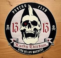 Lucky 13 Psycho Club Full Back Patch Embroidered Iron-On 10.5"