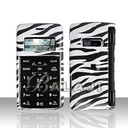 Black and White Zebra Animal Skin Design Snap-On Cover Hard Case Cell Phone Protector for LG enV2 VX9100 VX-9100