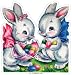All Products : Fridgedoor Easter Bunnies Collecting Eggs Magnet