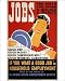 Photographic Prints of NEW DEAL WPA POSTER. Jobs for Girls and Women. Work Progress from Granger Art on Demand