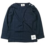 《年間定番》ZERO standard(ゼロスタンダード)10/-天竺少し肉厚胸ポケット付き長袖Tシャツ 110cm/NV NO.B-100202