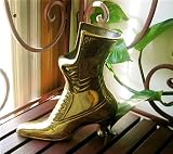 Victorian Boot Solid Brass Decorative Planter New