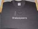 I Love Shakespeare - Ladies Short Sleeve Gildan g640l Rhinestone Shirt