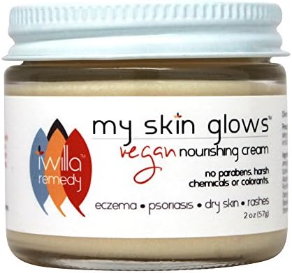Iwilla Remedy - My Skin Glows Vegan Nourishing Cream, 2oz. Calendula and Essential Oils Soothe and Hydrate Irritated Skin