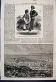 Itinéraire 1863 de Carte de l'Afrique Centrale de Garçons de Nègre du Nil de Source Image du produit