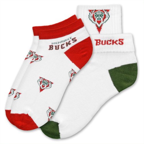 NBA Milwaukee Bucks Womens Socks, 2-Pack